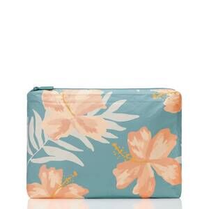 NEW ALOHA COLLECTION women's mid floral pouch in adrift